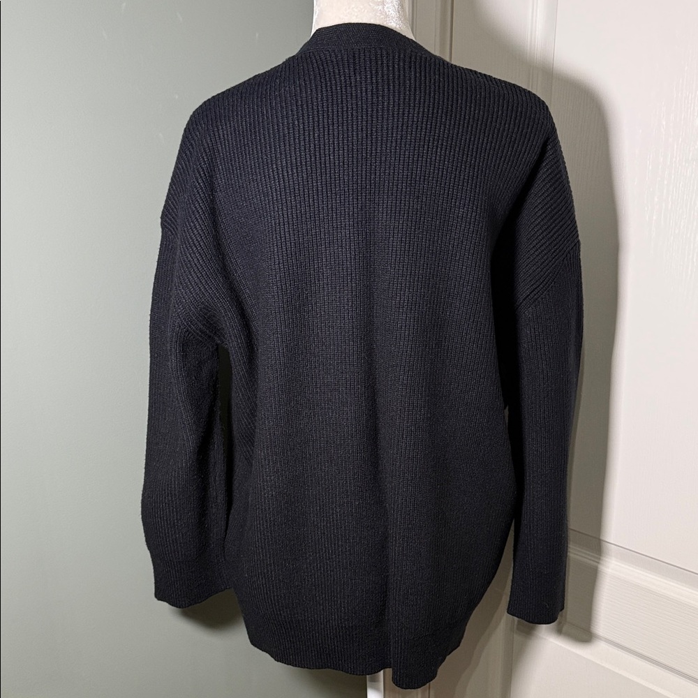 Lillusory Black Button Front Ribbed Cardigan Swea… - image 5